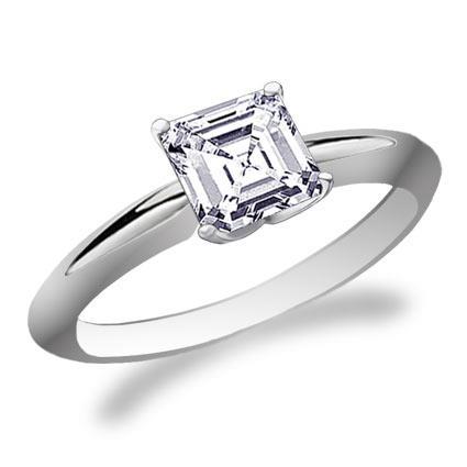 1.5 Carato Anello Naturale Diamante Asscher