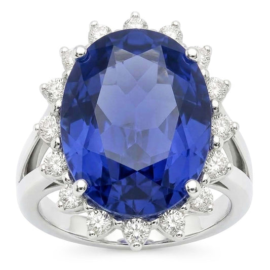 10 Carati Zaffiro Anello di Fidanzamento