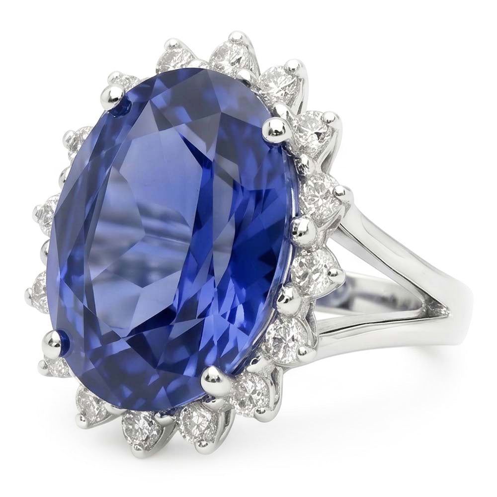 10 Carati Zaffiro Anello di Fidanzamento
