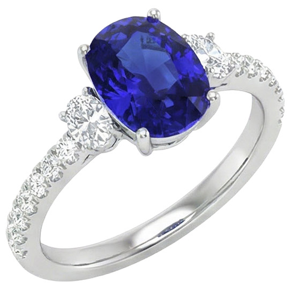 10 Ct Zaffiro Anello