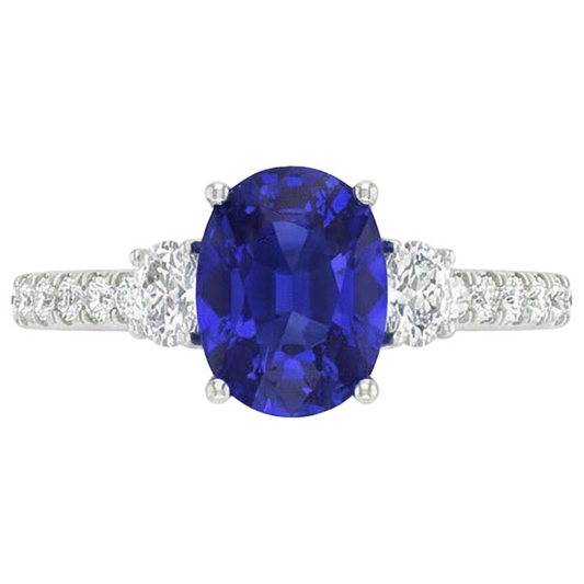 10 Ct Zaffiro Anello