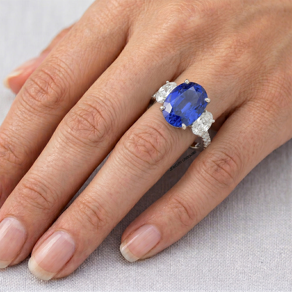 10 Ct Zaffiro Anello