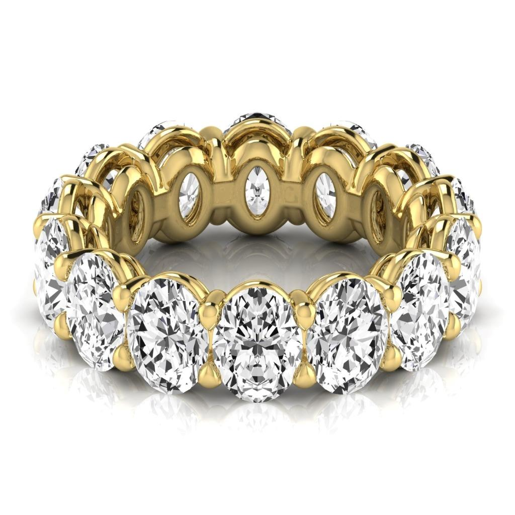 Brillante Eternity Band 10,50 carati Oro Giallo 14K – vista frontale
