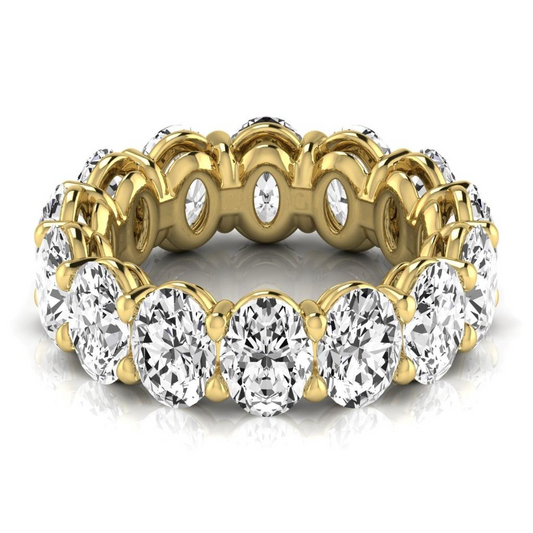 Brillante Eternity Band 10,50 carati Oro Giallo 14K – vista frontale
