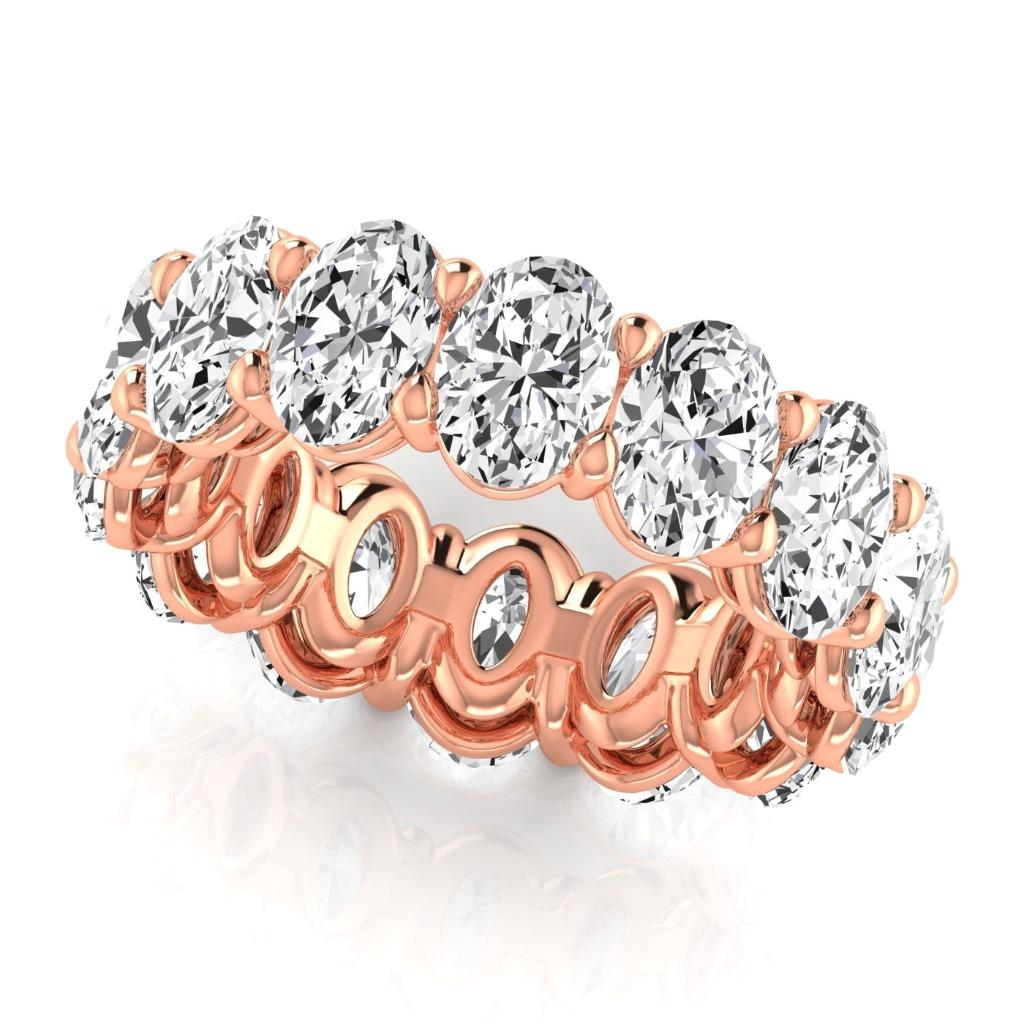 Realizzato a mano Eternity Band 0,75 carati – vista laterale