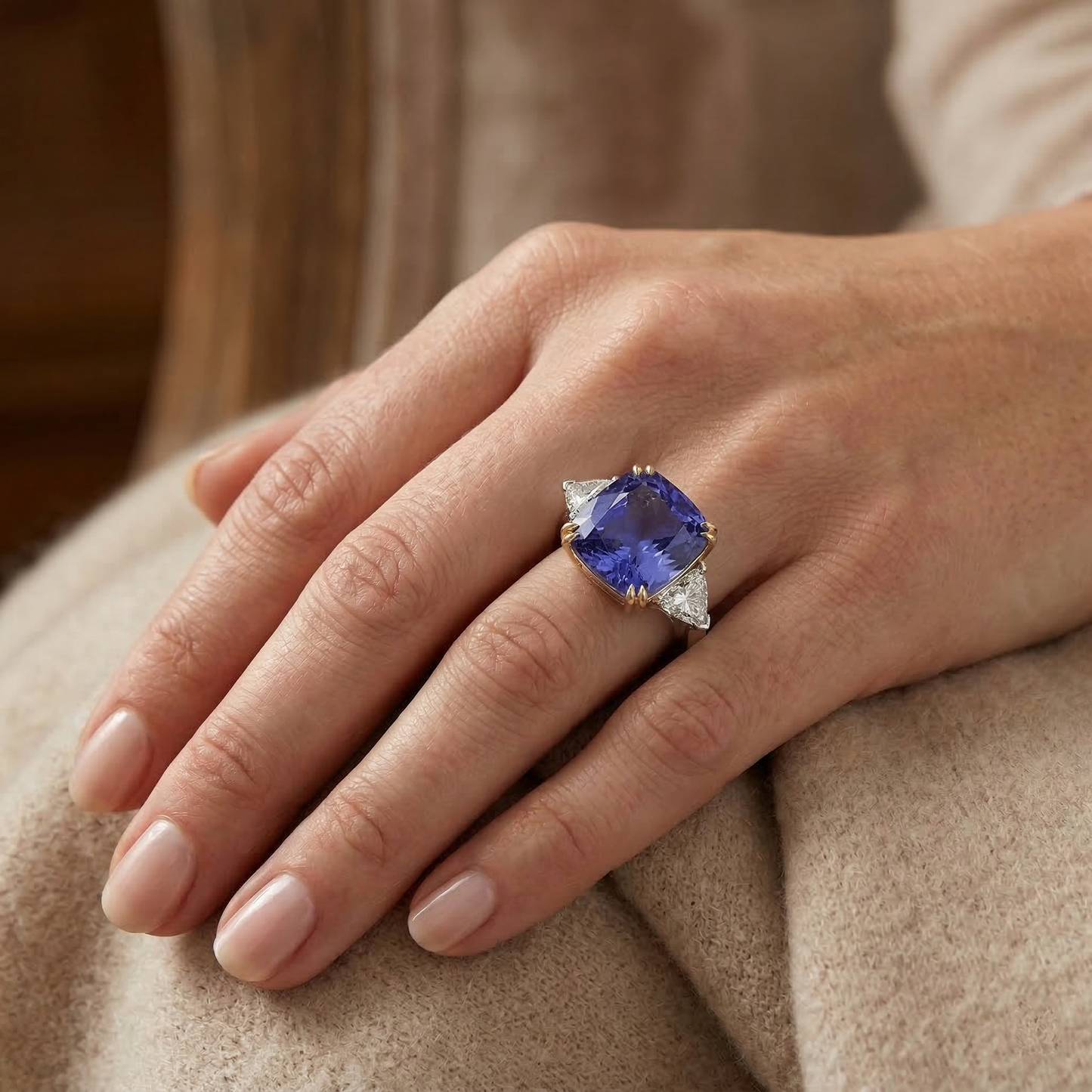 10 Carati Zaffiro Anello