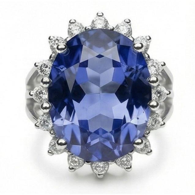 10 Carati Zaffiro Anello di Fidanzamento