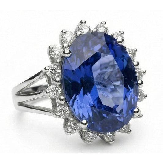 10 Carati Zaffiro Anello di Fidanzamento