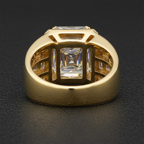 Radiant Brillante anello in 10K White Gold – vista laterale