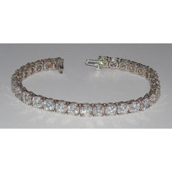 11.70 Ct. Bracciale Da Tennis Con Vero Diamanti Vs Montaggio Rotondo Sul Retro Dei Gioielli
