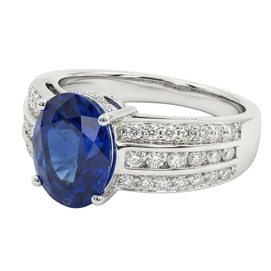 12 Carati Zaffiro Anello di Fidanzamento