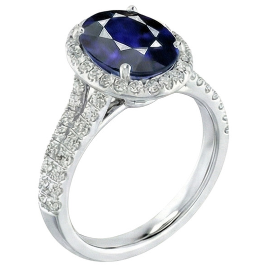 12 Ct Zaffiro Anello