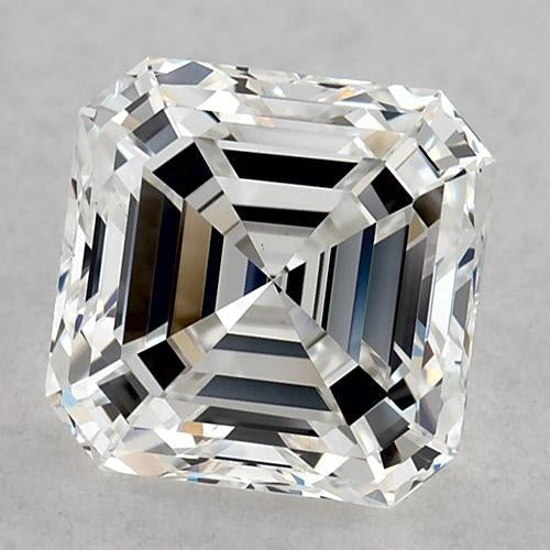 Diamante Asscher da 1,25 carati, sciolto, taglio E-VVS1, molto buono