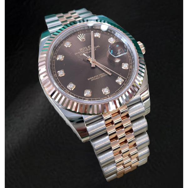 126331 Rolex Datejust 41mm Orologio da uomo in oro rosa 18K