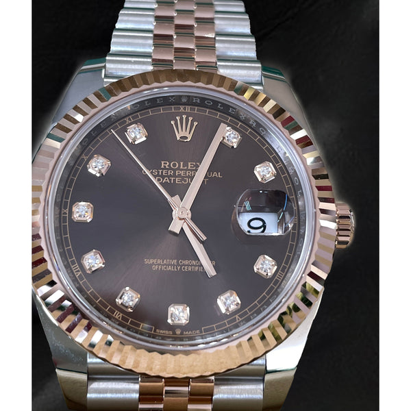 126331 Rolex Datejust 41mm Orologio da uomo in oro rosa 18K