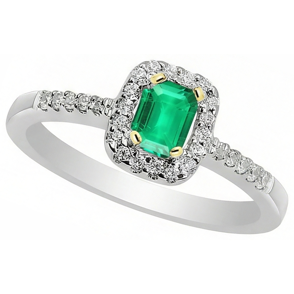 Smeraldo Fine Anello Pietra Colorata – vista profilo