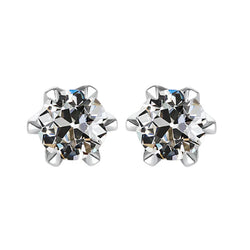 Diamante Fine Taglio Rosa Antico Orecchini a Lobo – 2 carati in
