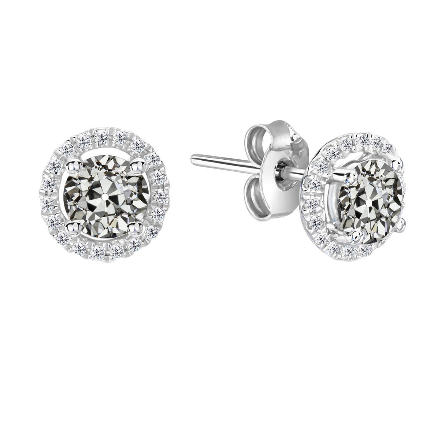 Orecchini Pendenti Oro 14 Carati Bianco con Diamante – vista principale