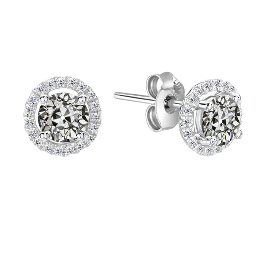 Orecchini Pendenti Oro 14 Carati Bianco con Diamante – vista principale