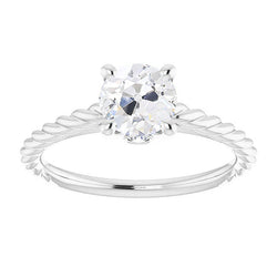 Diamante taglio Cuscino Antico Anniversary Ring 2 carati – Oro