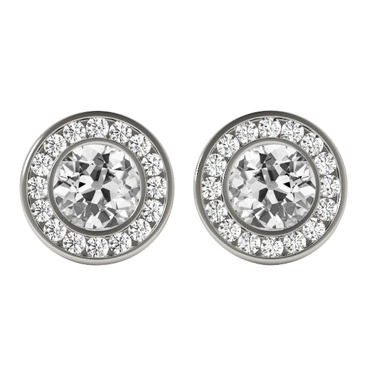 Diamante Orecchini a Lobo 6,50 carati Oro 14 Carati Bianco – vista principale
