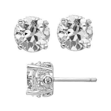 Diamante Orecchini 6 carati Oro 14 Carati Bianco – vista principale