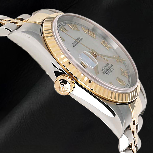 Perla Coltivata Gioielli Firmati in Two Tone – vista laterale