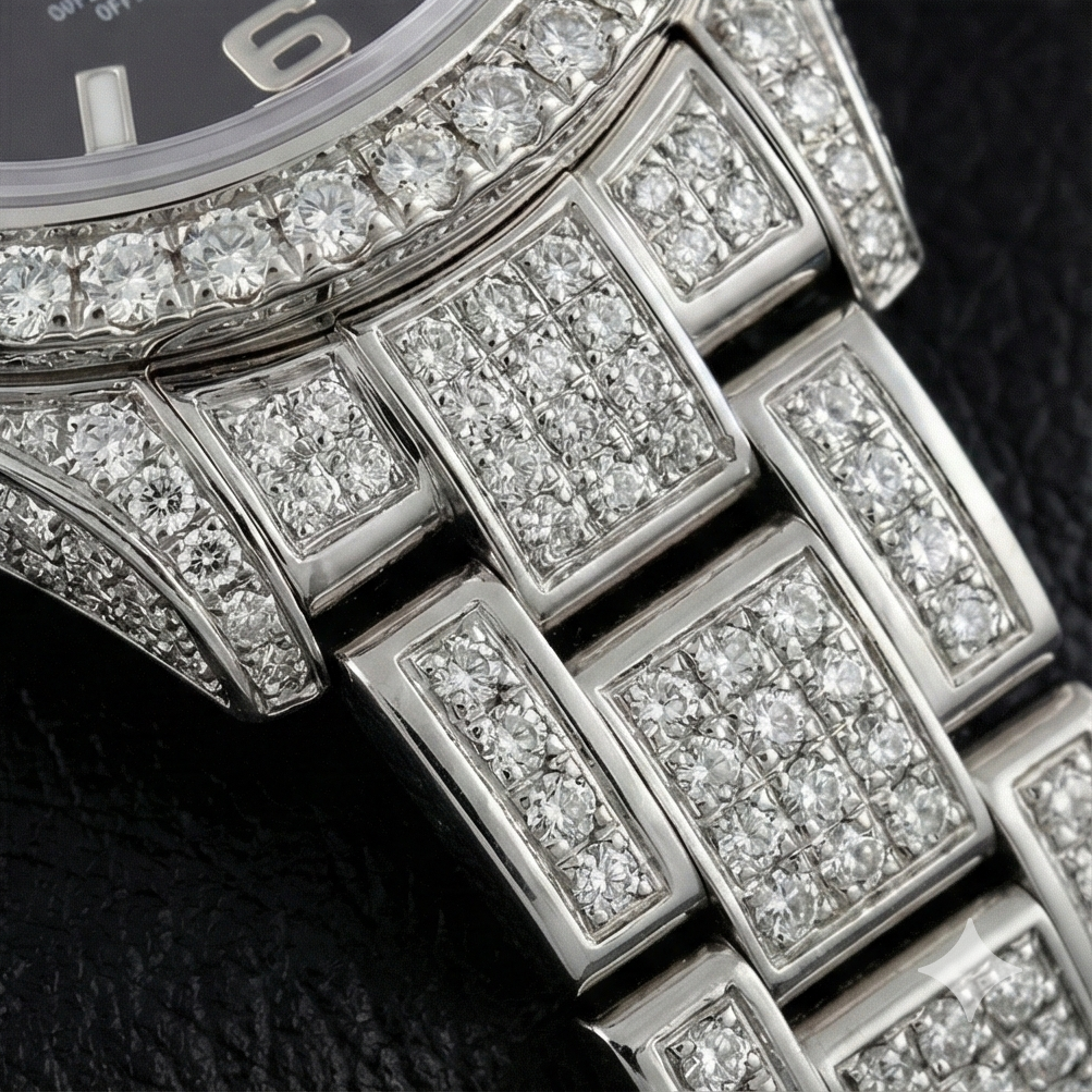 176200 Orologio da donna Rolex Ostrica perpetua ghiacciato da 26 mm