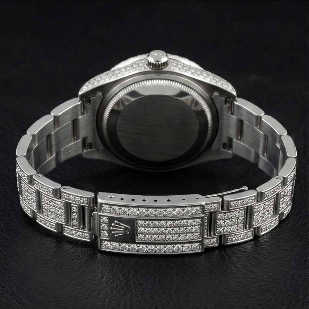 176200 Orologio da donna Rolex Ostrica perpetua ghiacciato da 26 mm