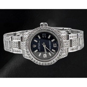 Orologio da donna Rolex Ostrica perpetua ghiacciato 