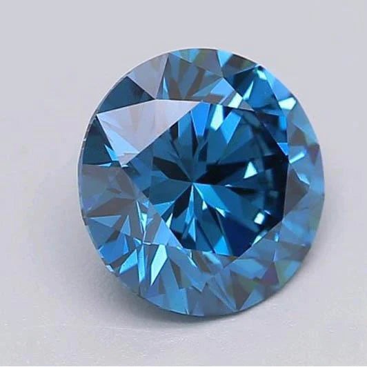 Taglio Rotondo Zaffiro Blu Reale anello in Gold – vista frontale
