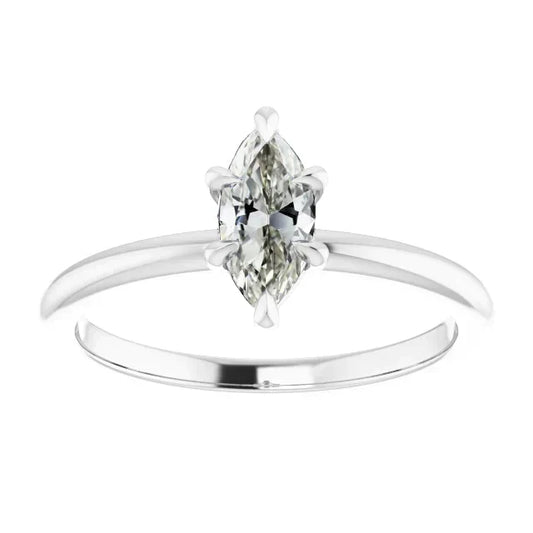 Diamante Solitario di Fidanzamento 1-carati Oro Bianco 14K – vista principale
