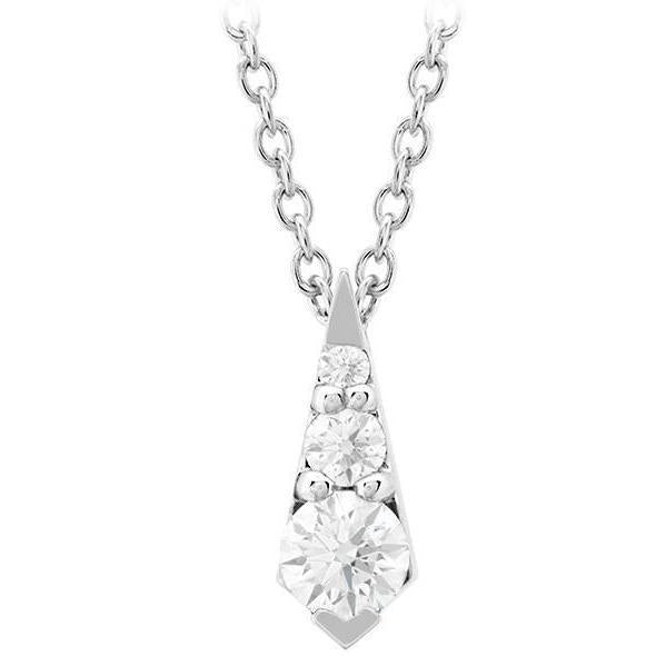 1.40 Carati Di Naturale Diamanti Triplicità Ciondolo Goccia Collana Scorrevole Oro 14K