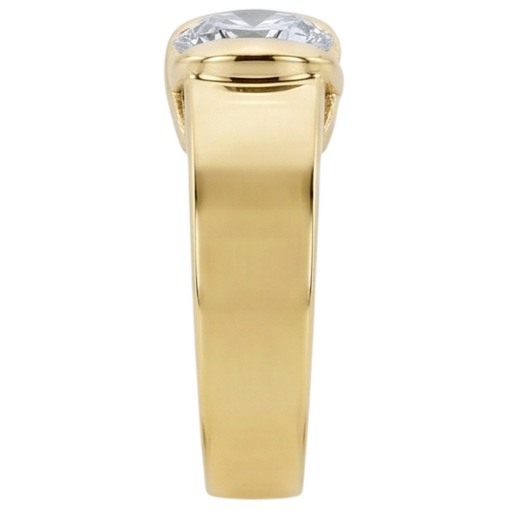 1,50 Ct. Anello Da Uomo Bellissimo Naturale Diamante Naturale Autentico ( non creato in laboratorio ) In Oro Giallo