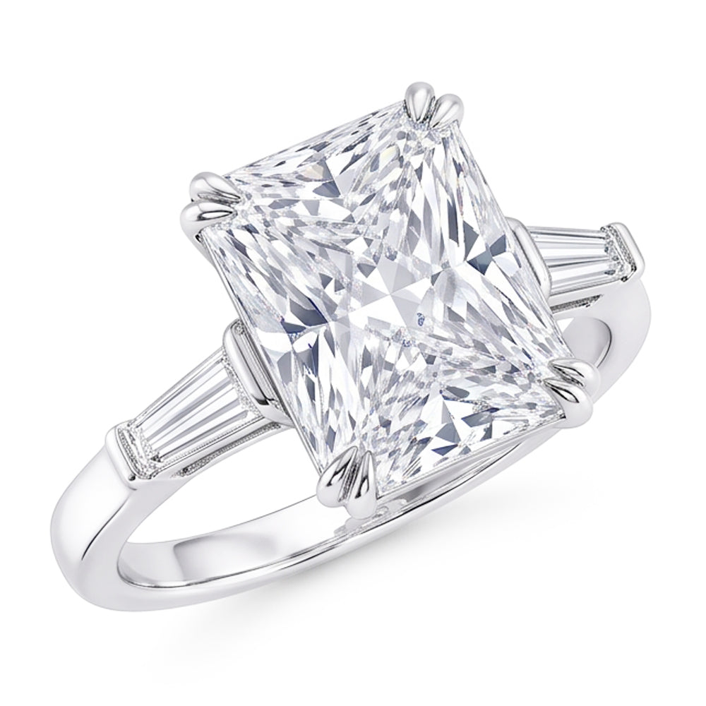2.35 Carati. Anello Di Fidanzamento Reale Con Tre Pietre Di Genuino Diamanti Naturali Autentici ( non creati in laboratorio ) Oro