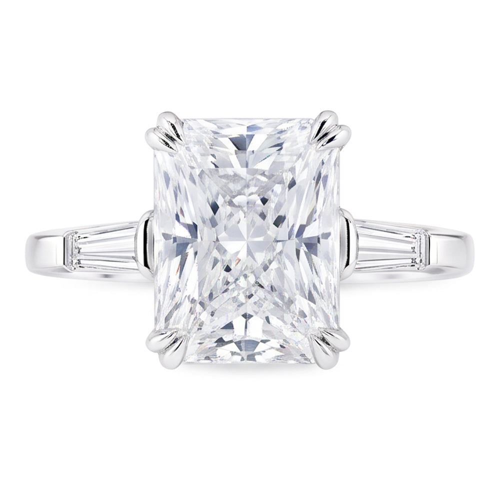 2.35 Carati. Anello Di Fidanzamento Reale Con Tre Pietre Di Genuino Diamanti Naturali Autentici ( non creati in laboratorio ) Oro