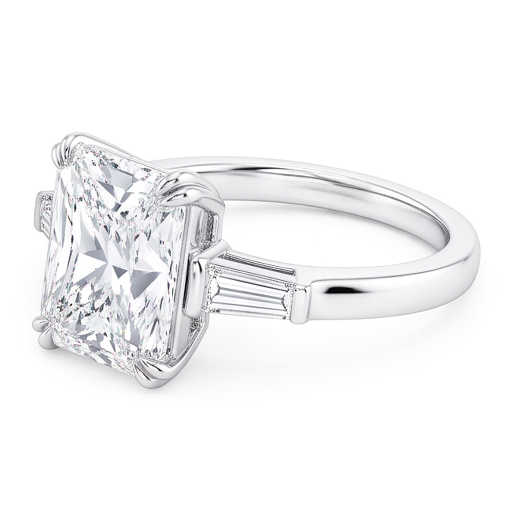 2.35 Carati. Anello Di Fidanzamento Reale Con Tre Pietre Di Genuino Diamanti Naturali Autentici ( non creati in laboratorio ) Oro