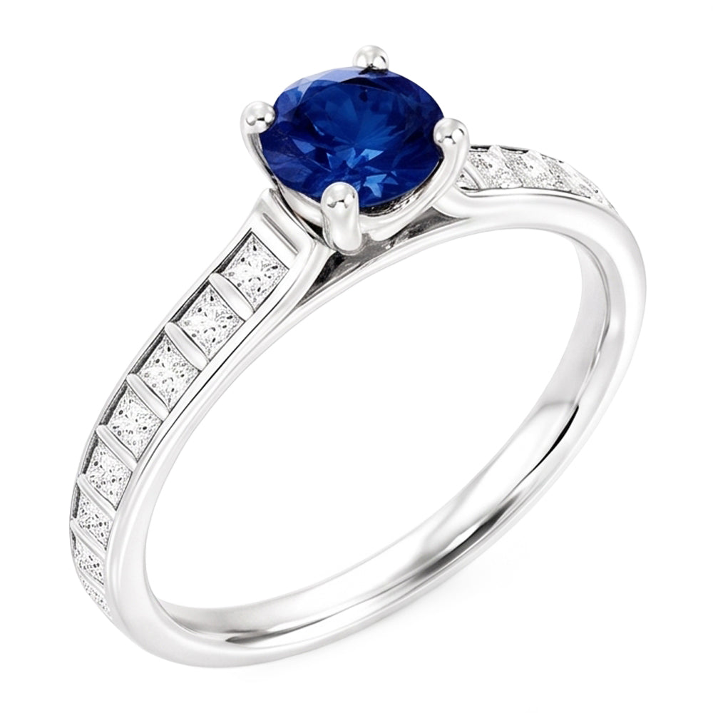 2 Carati Ceylon Zaffiro Anello