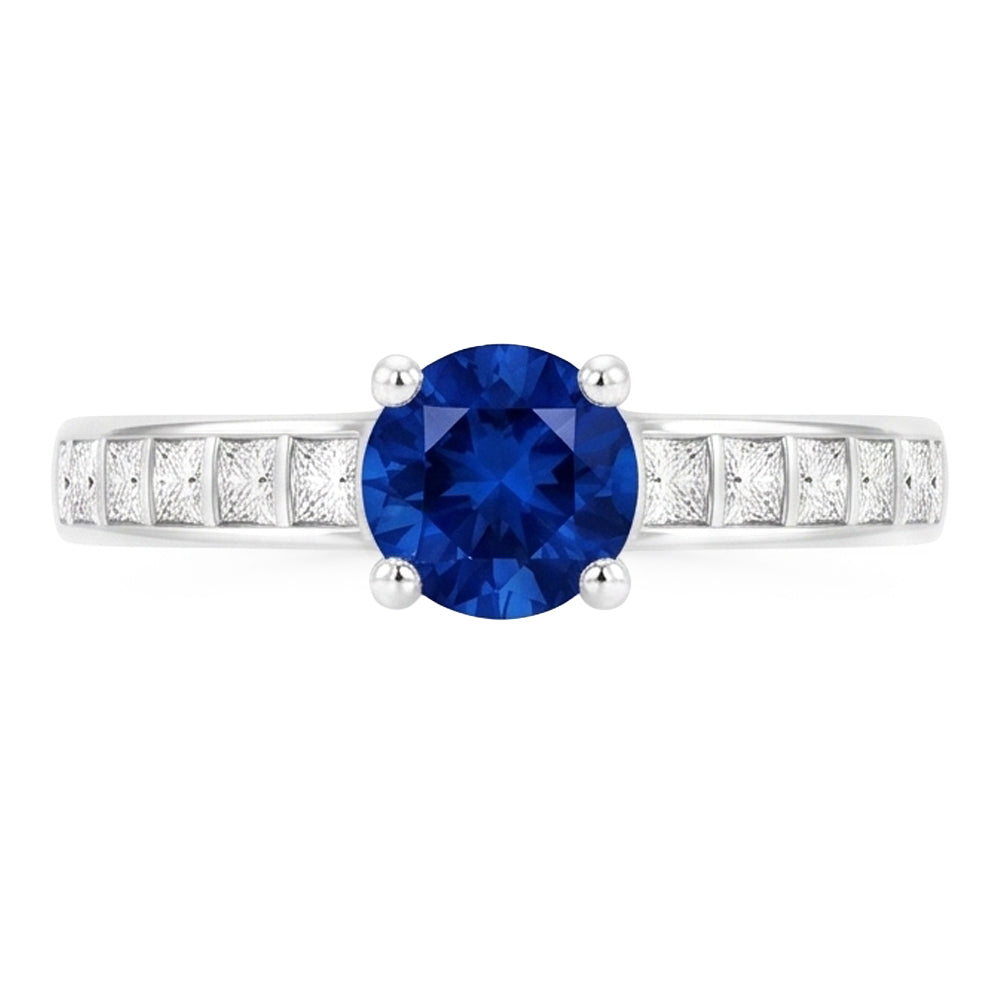 2 Carati Ceylon Zaffiro Anello