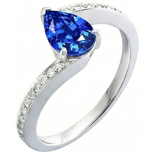 2 Ct Zaffiro Anello
