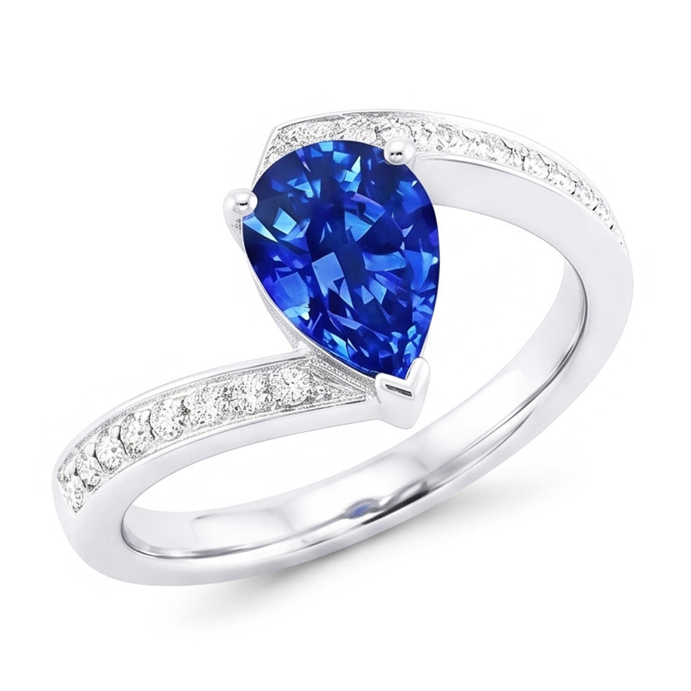 2 Ct Zaffiro Anello