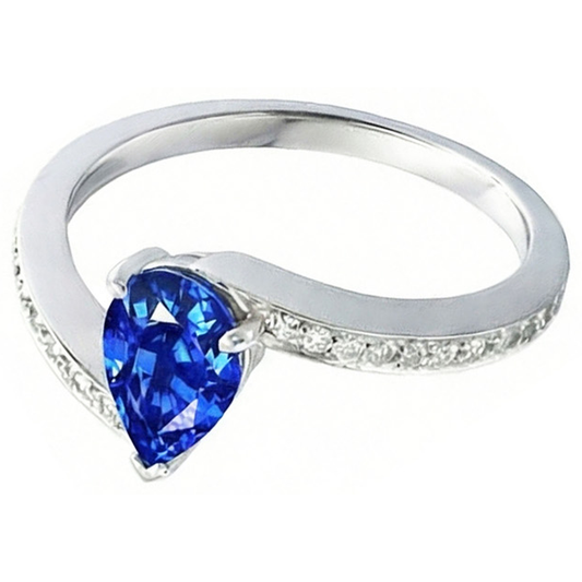 2 Ct Zaffiro Anello