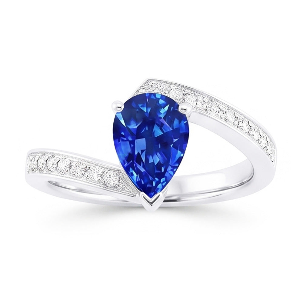 2 Ct Zaffiro Anello