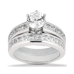 Diamante Purezza VVS Anello Nuziale – 2,85 carati in Oro Bianco