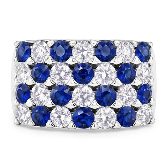 2 carati blu zaffiro pietre anniversario anello gambo spesso