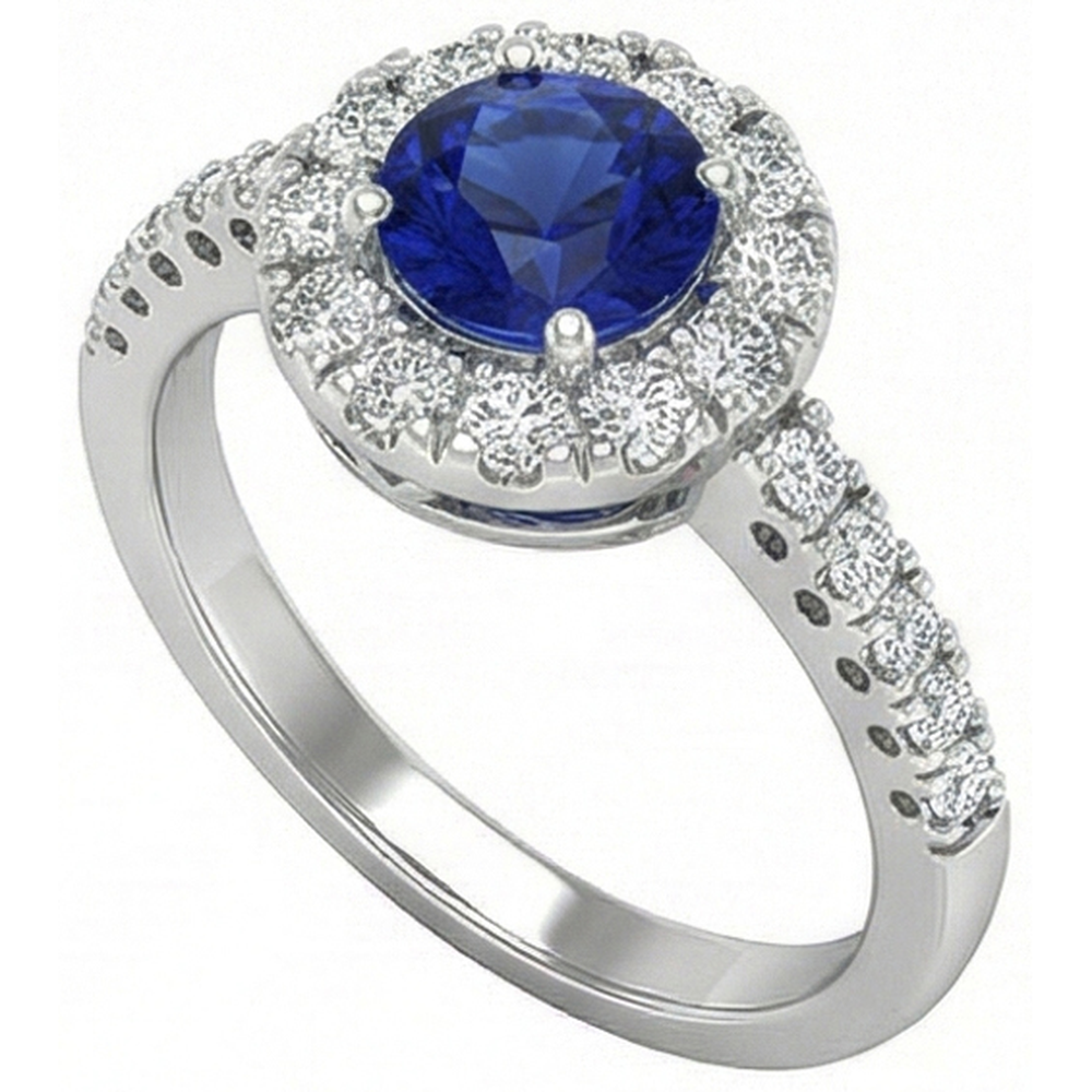 vero round diamante 2carati anello vista frontale