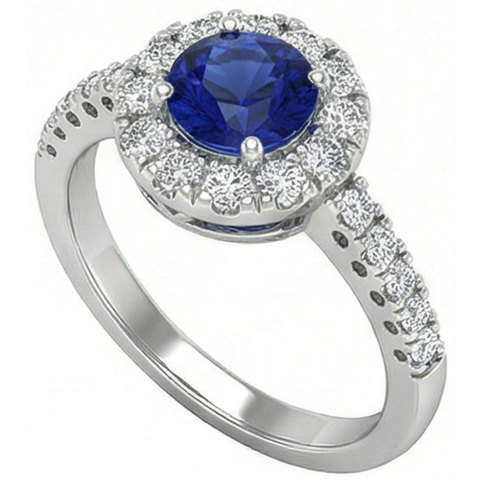 vero round diamante 2carati anello vista frontale