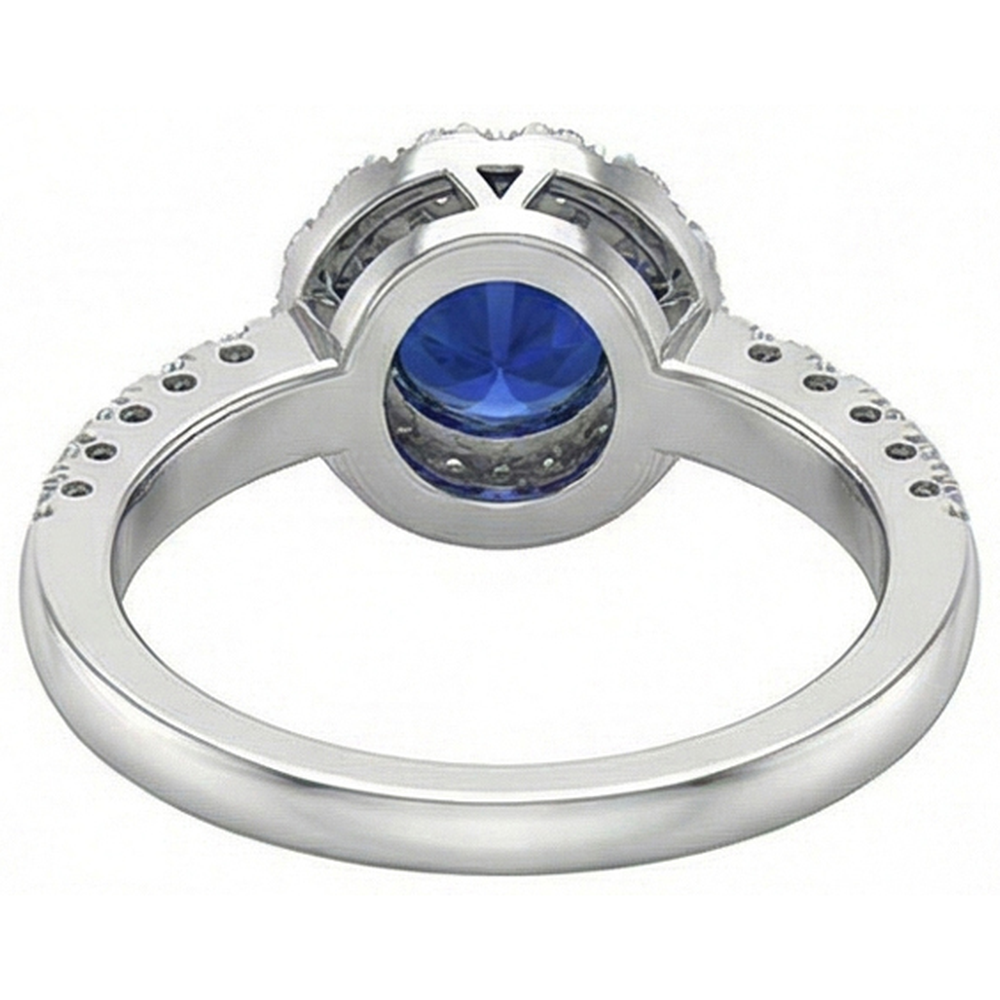 vero round diamante 2carati anello vista di profilo