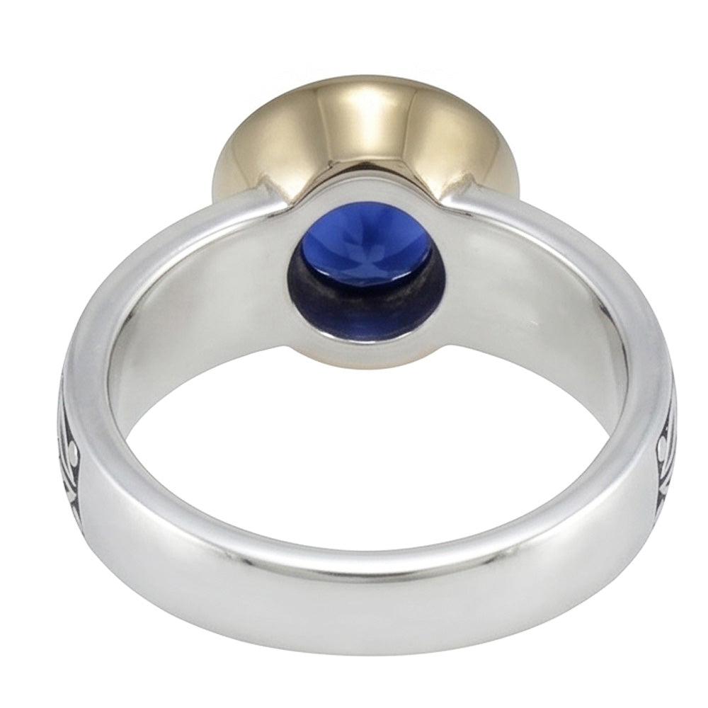 2 carati solitario anello rotondo tanzanite AAA gioielli in stile antico