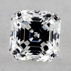 Diamante naturale estratto dalla terra Asscher da 2 carati, colore E, purezza VVS1, taglio molto buono